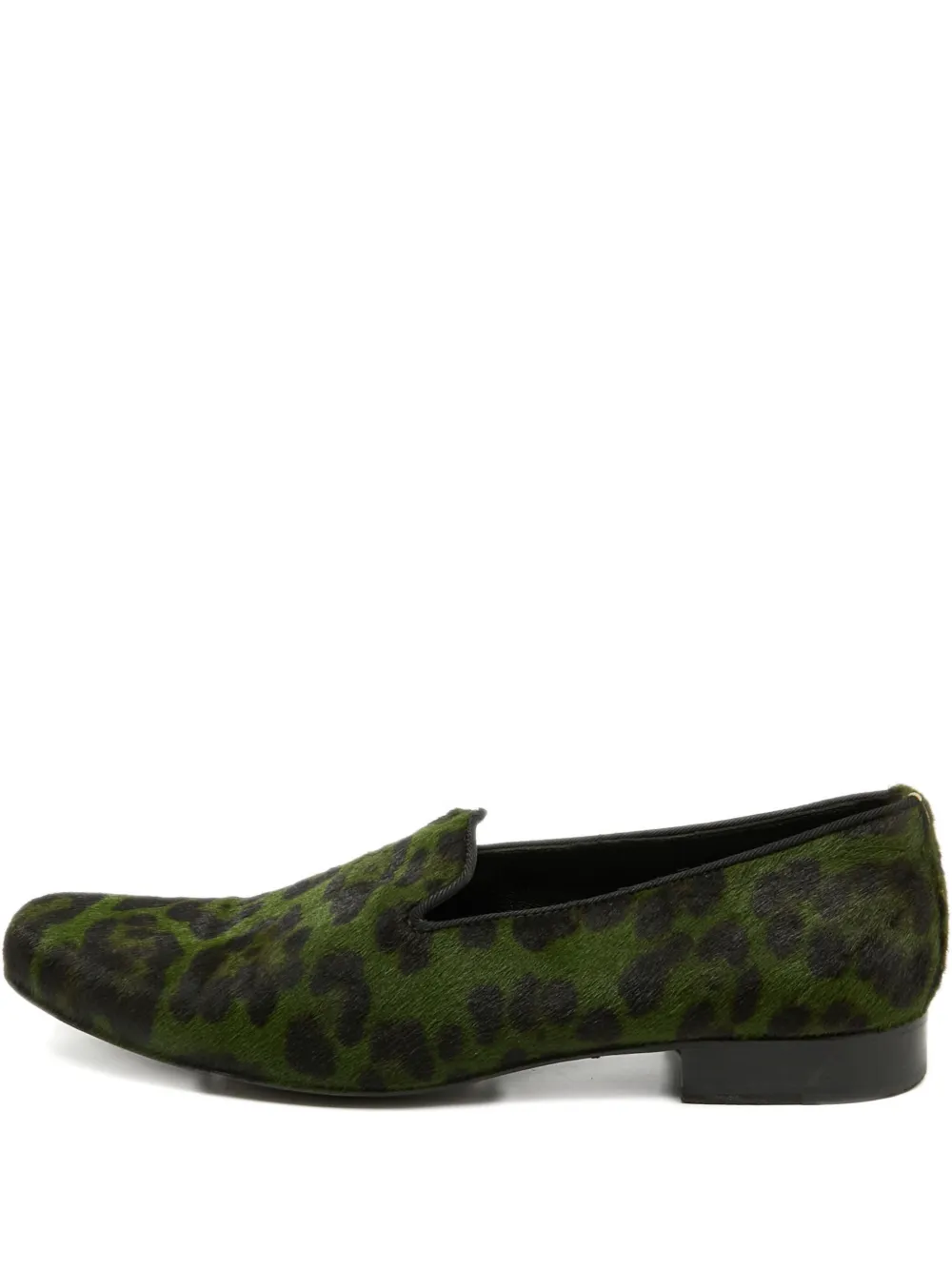 Dolce & Gabbana Pre-Owned leopard-print loafers | Green | Image 1