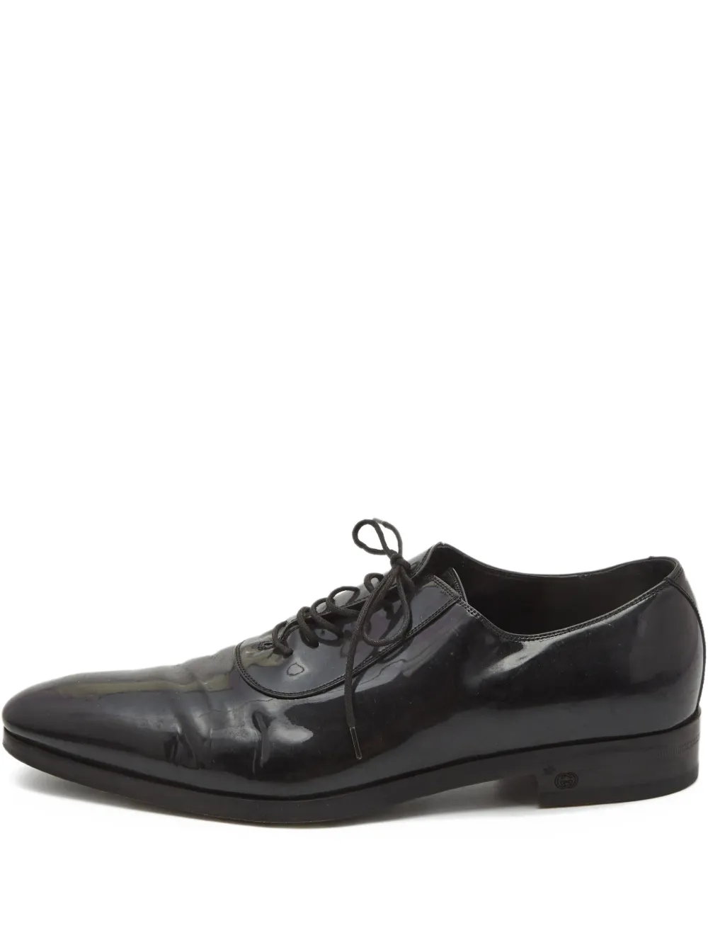 Gucci Pre-Owned patent-finish leather oxford shoes | Black | Image 1