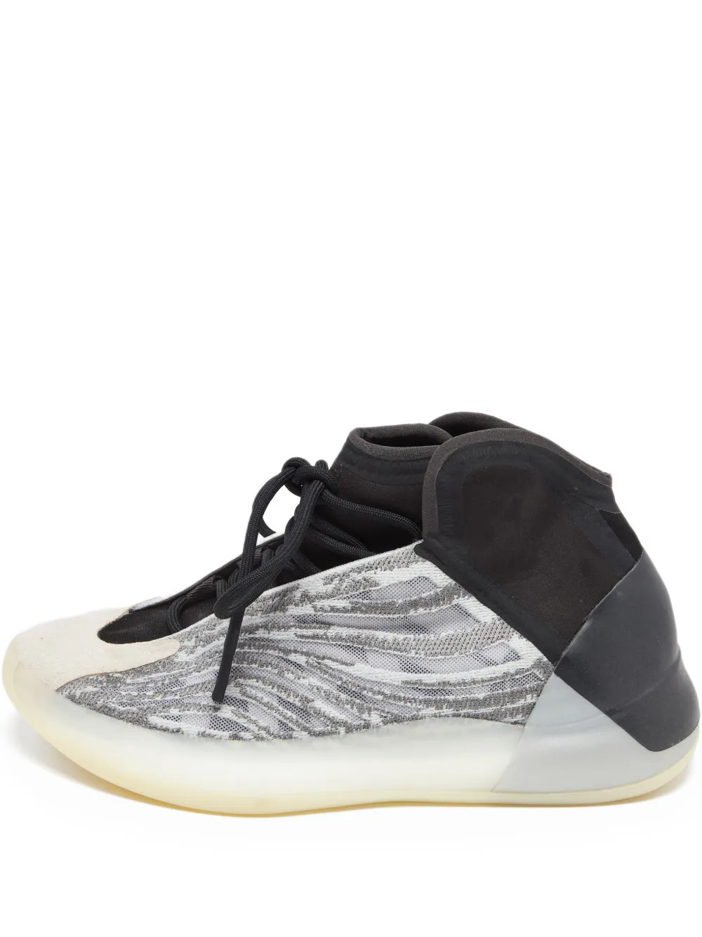 adidas Yeezy pre-owned QNTM textured high-top sneakers | Black | Image 1