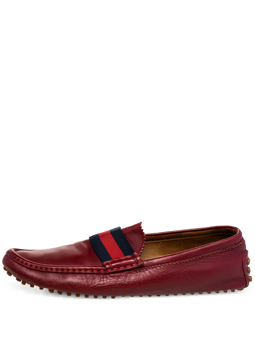 Gucci Pre-Owned Web-detail loafers | Red | Image 1