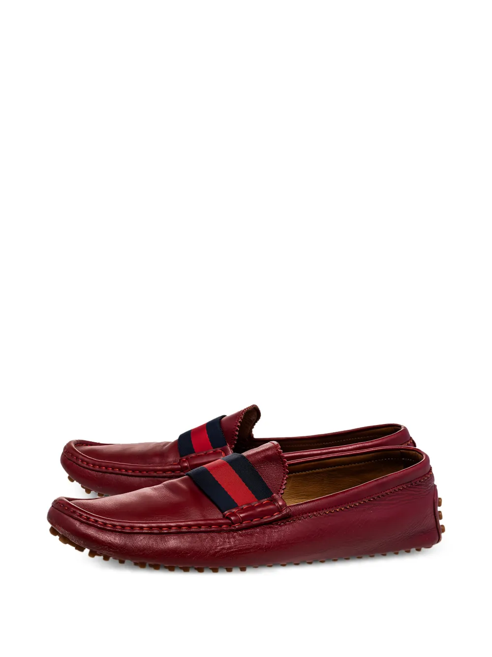 Gucci Pre-Owned Web-detail loafers | Image 2