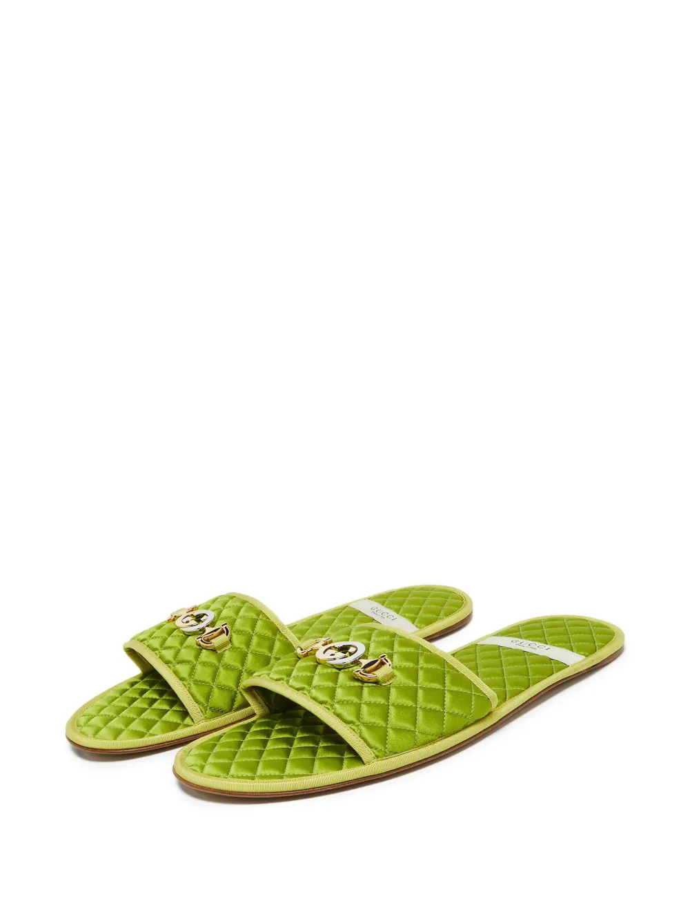 Gucci Pre-Owned quilted leather slides | Image 2