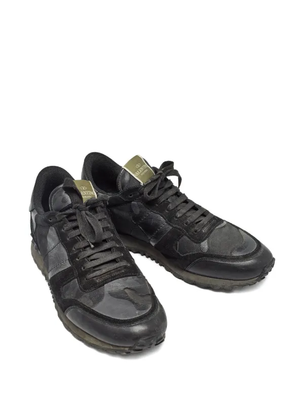 靴 VALENTINO ROCKRUNNER Valentino Garavani Rockrunner Black Black Men's
