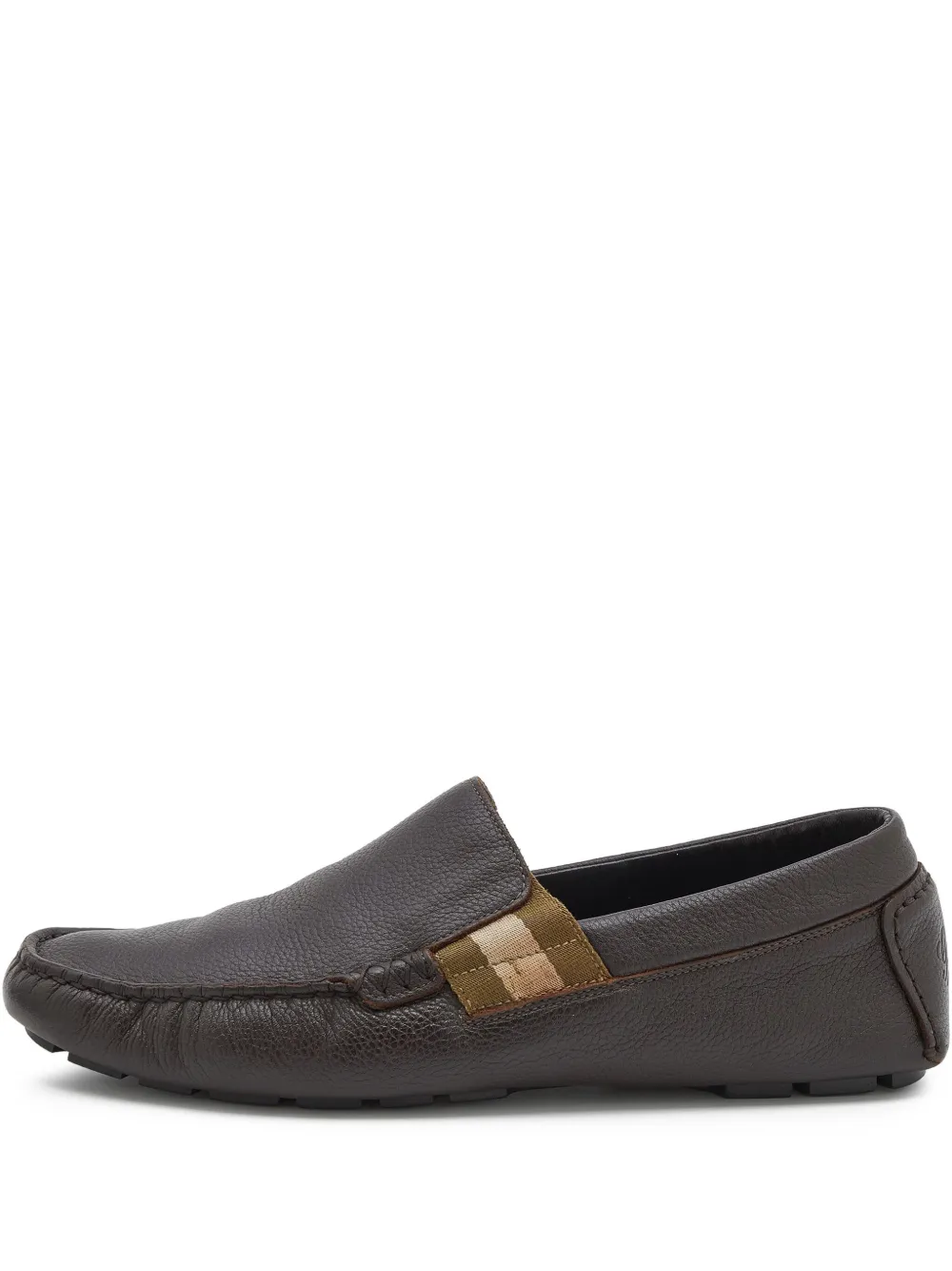 Gucci Pre-Owned Web-detail loafers | Brown | Image 1