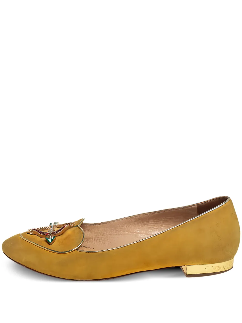 Charlotte Olympia escarpins pre-owned en daim | jaune | Image 1