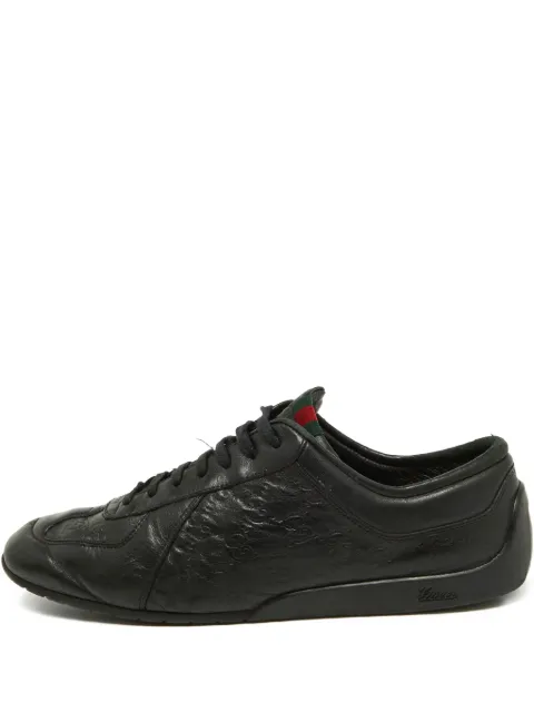 Gucci Pre-Owned embossed leather sneakers