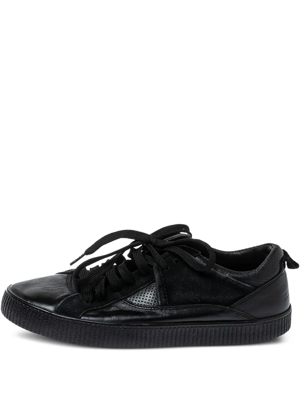 leather low-top sneakers