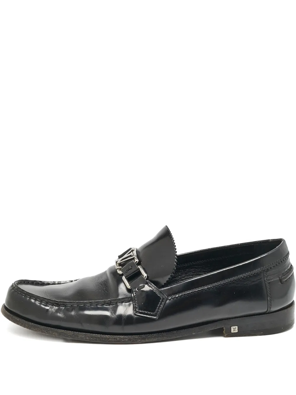 Louis Vuitton Pre-Owned Major LV buckle leather loafers | Black | Image 1