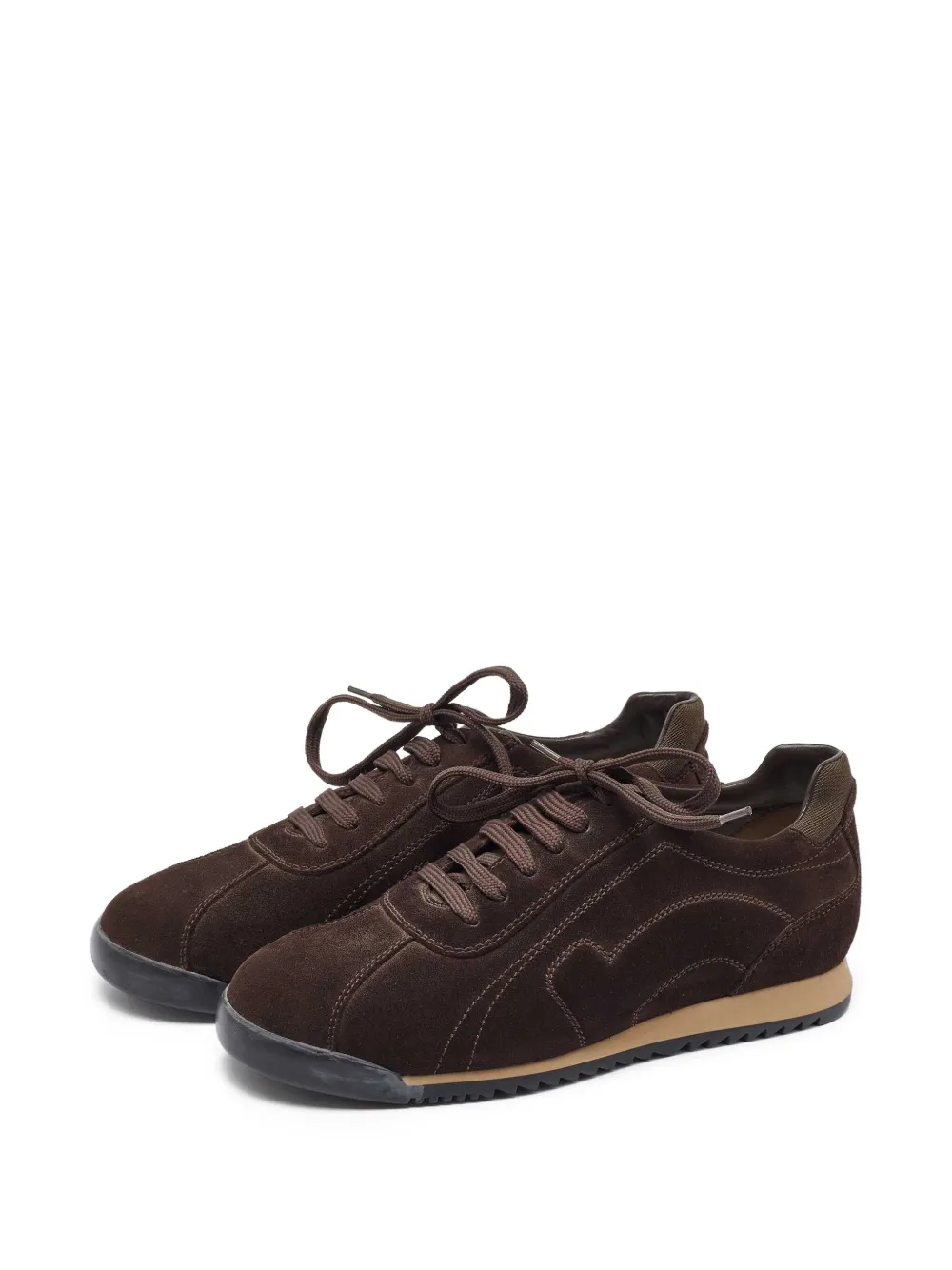 Ferragamo Pre-Owned baskets en daim à lacets | Image 2