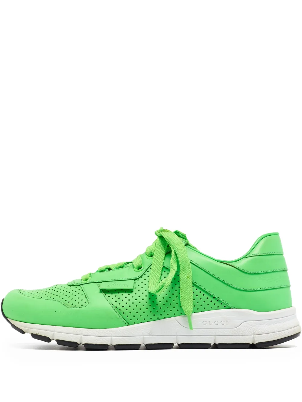Gucci Pre-Owned perforated sneakers | Green | Image 1