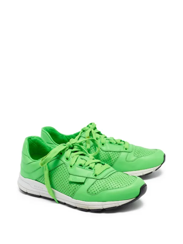 Gucci shoe pre owned Gucci Pre-Owned Ace Leather Sneakers | White | FARFETCH main image 4