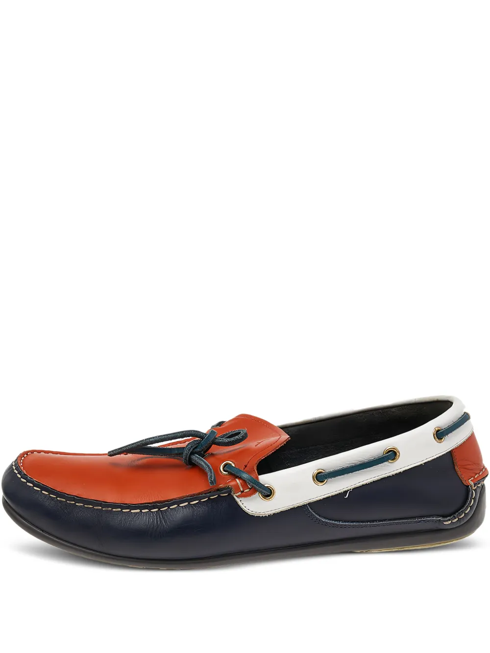 Ferragamo Pre-Owned zapatos top sider con diseño color block | negro | Image 1