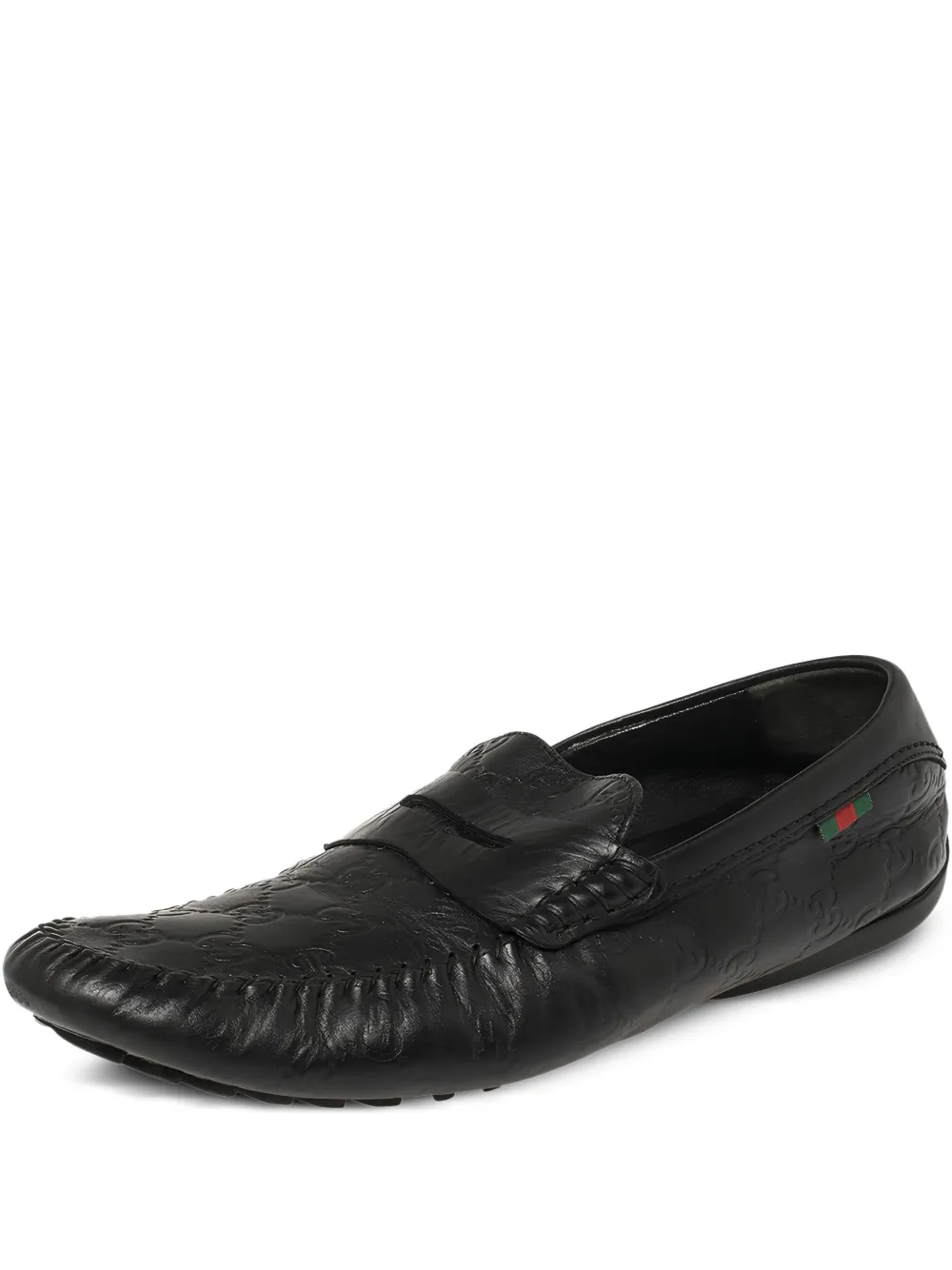 Gucci Pre-Owned Guccissima penny-slot loafers | Black | Image 1