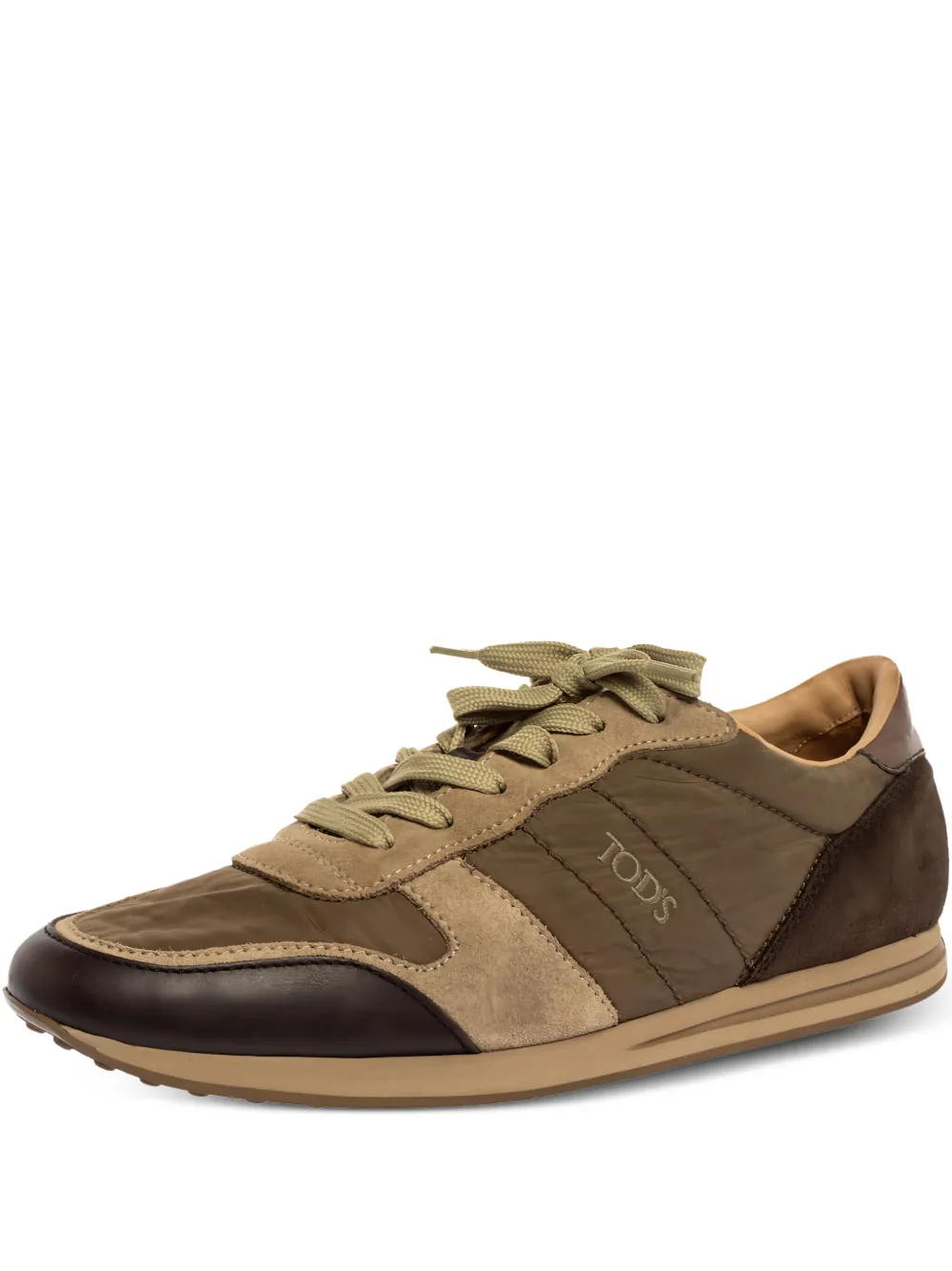 Tod's Vintage tenis bajos con panel capitonado | marrón | Image 1