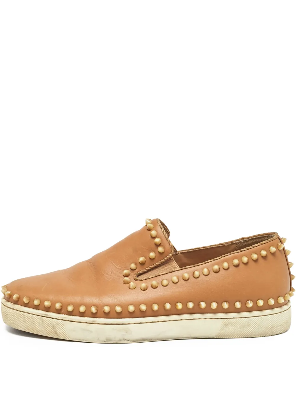 Christian Louboutin Pre-Owned tenis slip-on Pik Boat | marrón | Image 1