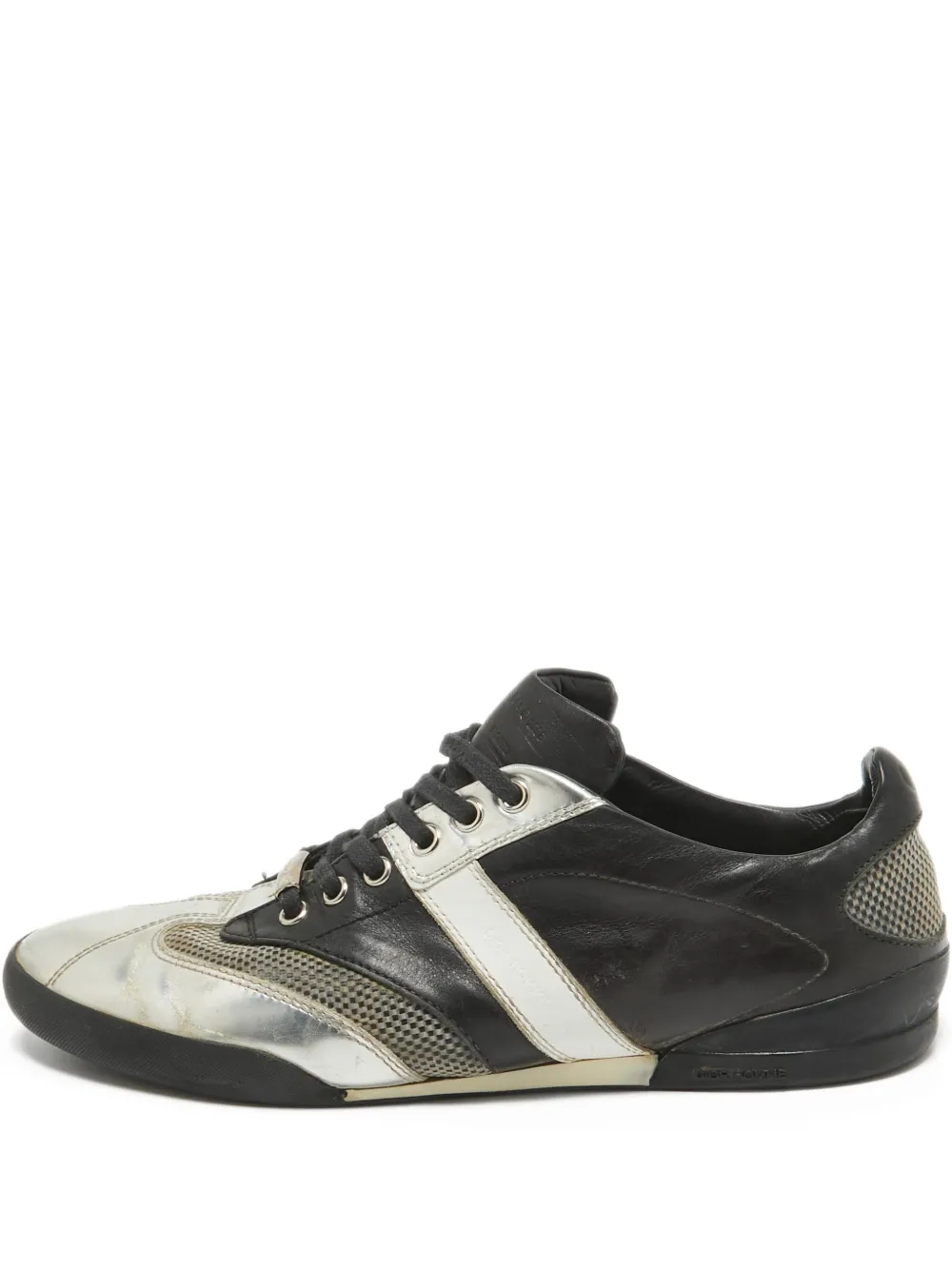 Christian Dior Pre-Owned leather lace-up sneakers | Black | Image 1