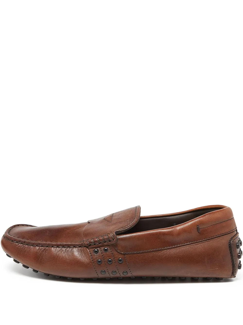 Tod's Vintage embellished leather loafers | Brown | Image 1