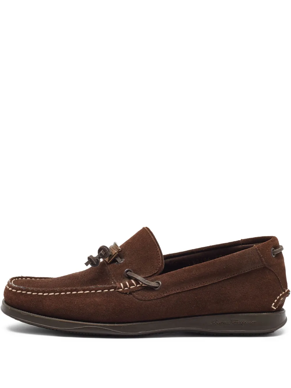 Ferragamo Pre-Owned mocassins en daim | marron | Image 1