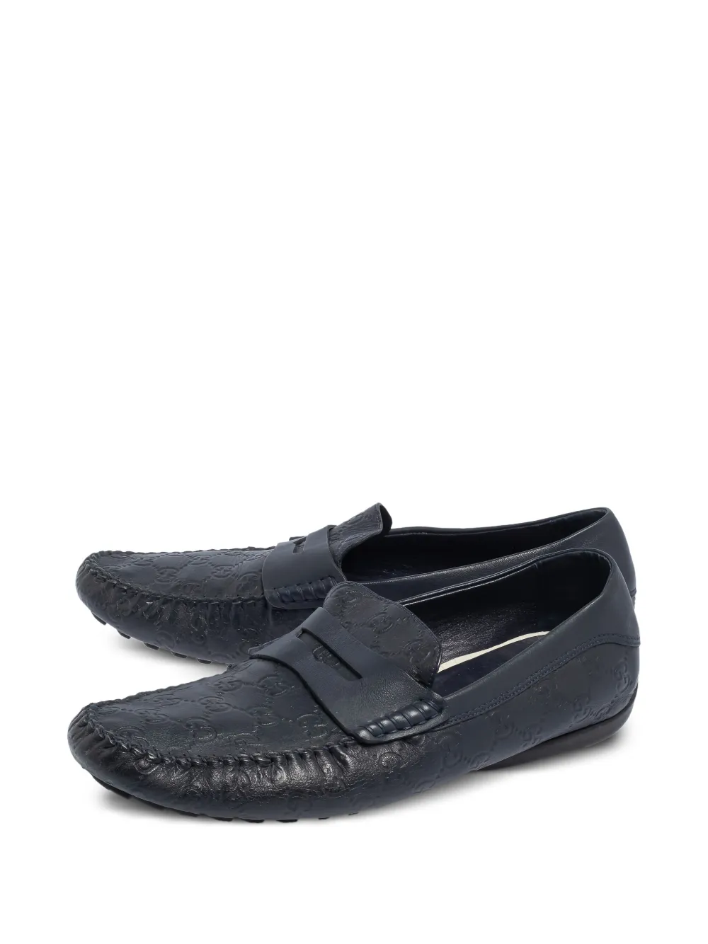 Gucci Pre-Owned classic GG-debossed loafers | Image 2