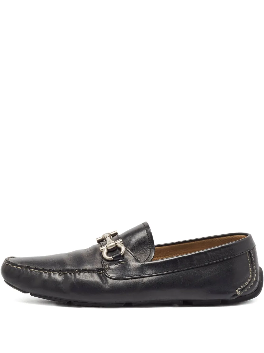 Ferragamo Pre-Owned Gancini leather loafers | Black | Image 1