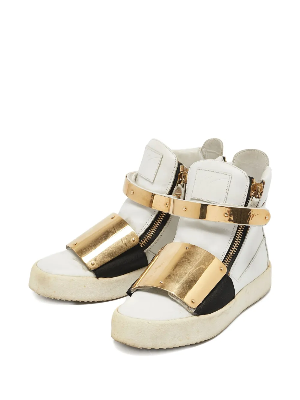 Giuseppe Zanotti Vintage Pre-owned metallic-strap high-top sneakers | Image 2