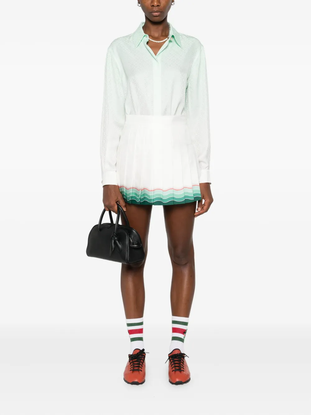 Casablanca pleated mini skirt - Wit