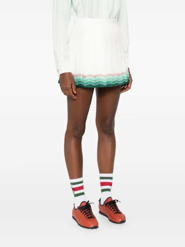 スカート CASABLANCA PLEATED SKIRT. Casablanca Pleated Mini Skirt | White | FARFETCH HK
