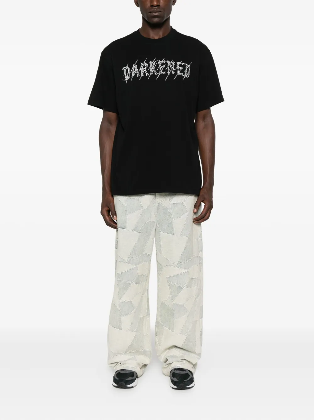 44 LABEL GROUP T-shirt met grafische print Zwart