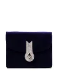 amato daniele embellished-clasp velvet clutch bag - Purple
