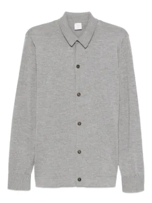 Tシャツ・カットソー Eleventy Grey Shirt with Classic Collar in Cotton Man Eleventy Grey Polo Shirt With Classic Collar In And Front