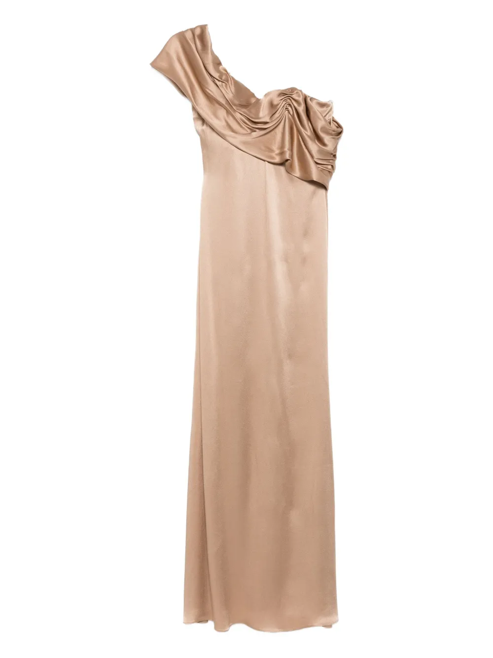 Giuseppe Di Morabito draped one-shoulder dress Beige
