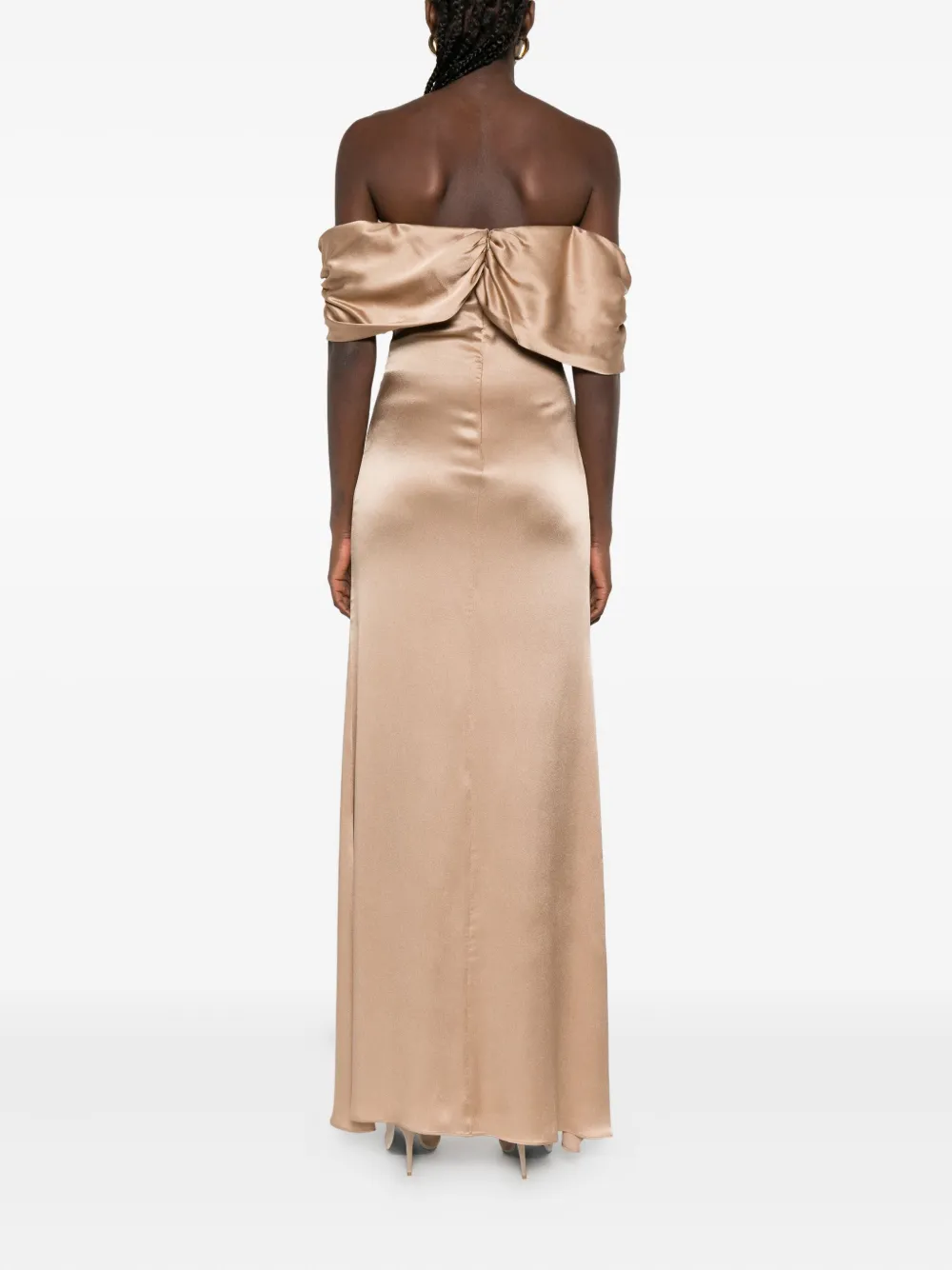 Giuseppe Di Morabito draped one-shoulder dress Beige