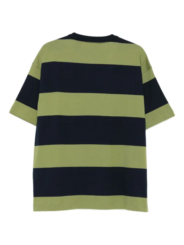 YMC Striped short-sleeve T-shirt | Green | FARFETCH CA