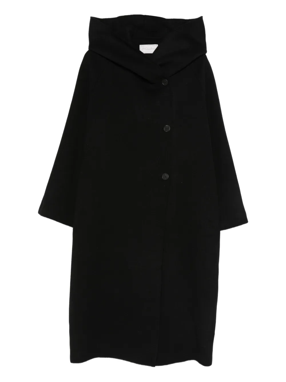 Antonelli Gravina hooded button-up coat | Black | Image 1