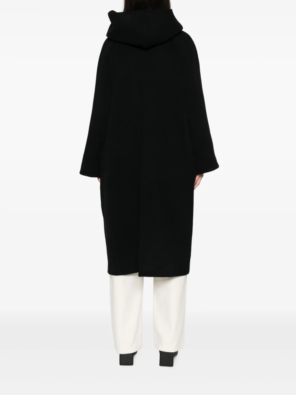 Antonelli Gravina jas met capuchon en knopen Zwart