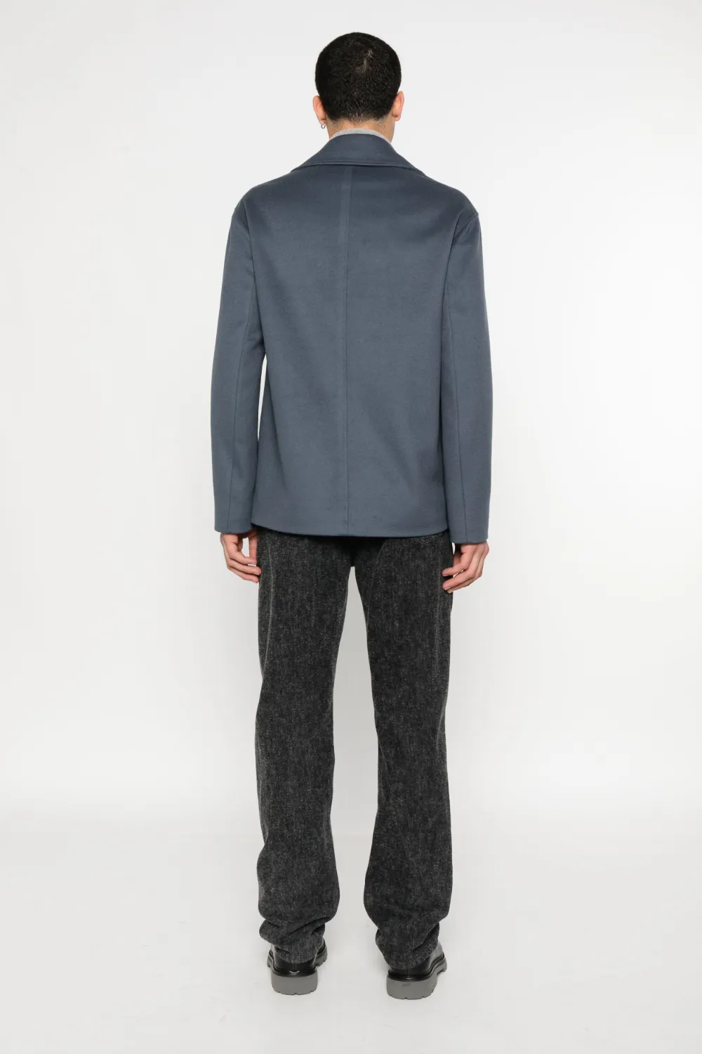 Lardini Double-breasted Blazer In Gray