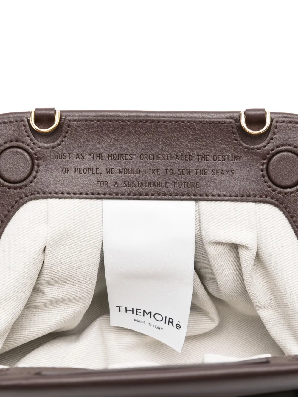 Themoirè Bios clutch Bruin
