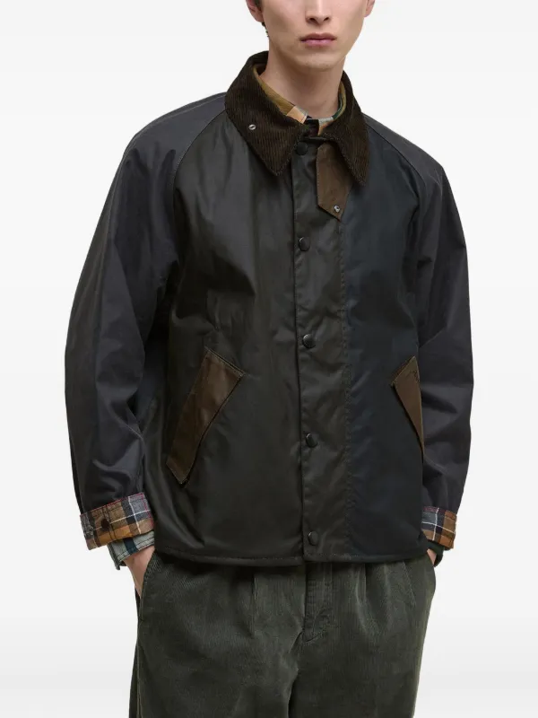 Barbour Patchwork Transport Waxed Jacket | Green | FARFETCH