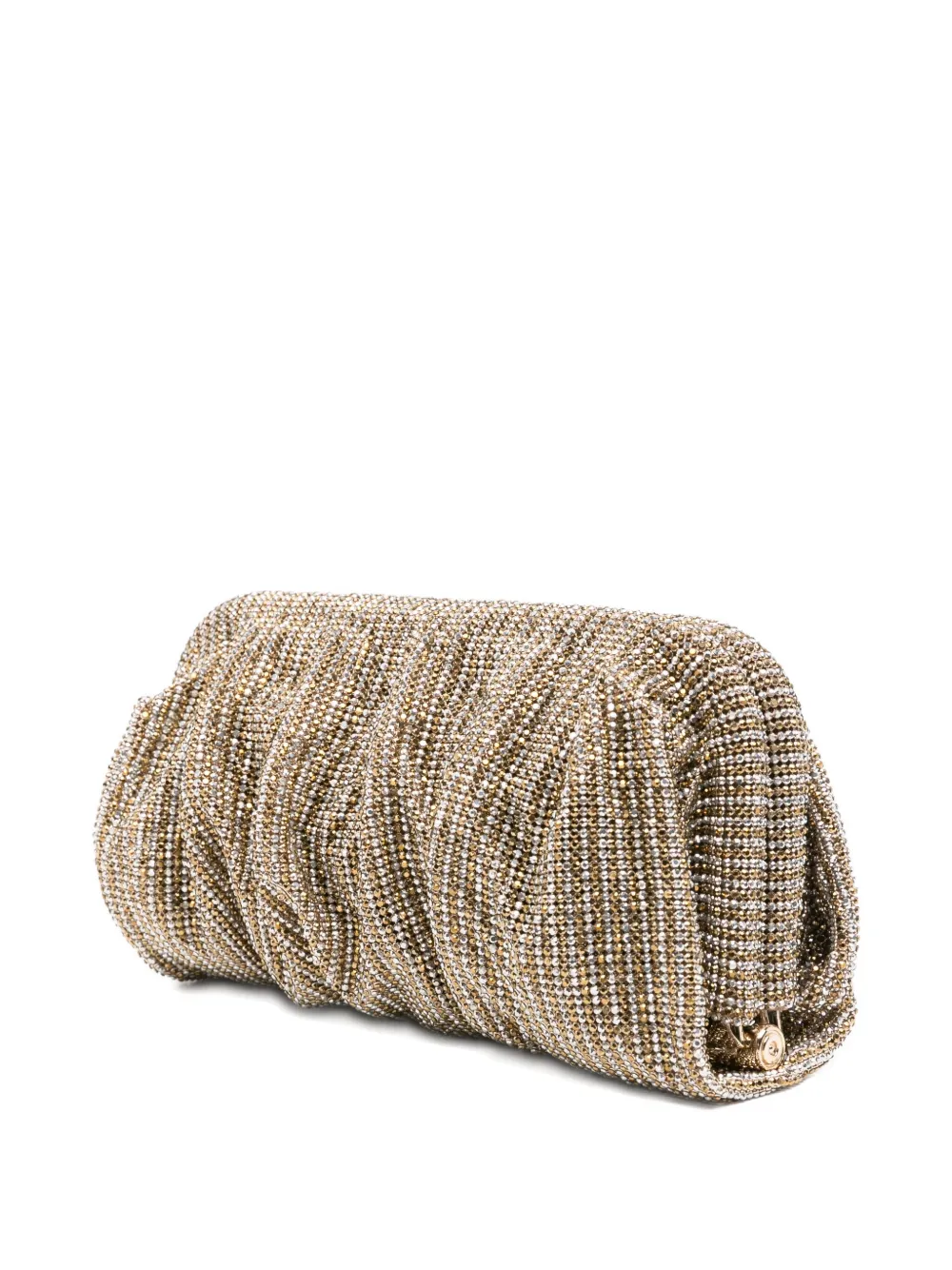 Benedetta Bruzziches beaded pleated clutch bag Goud