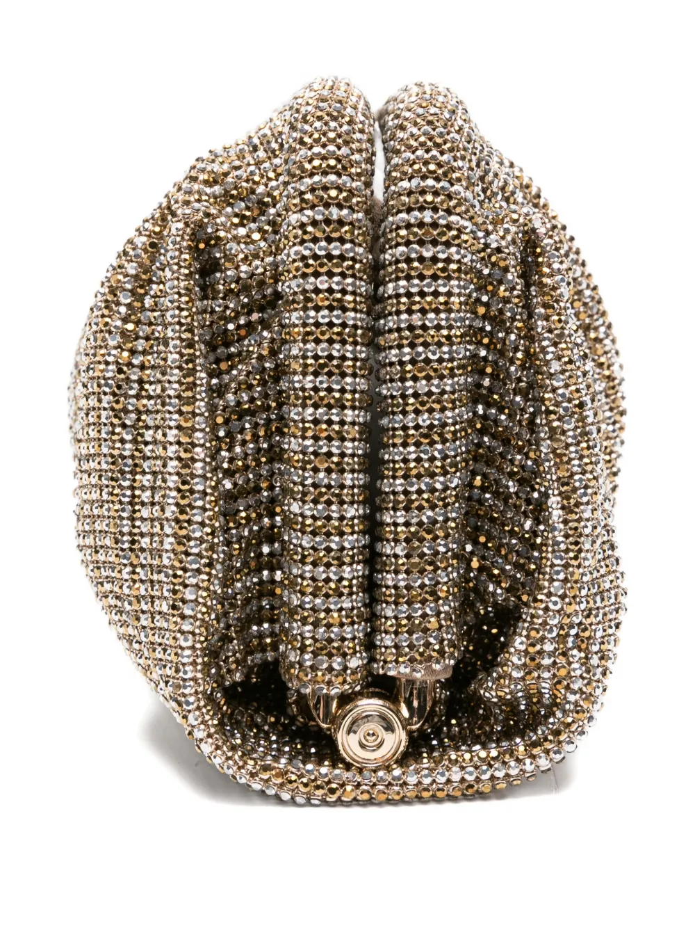 Benedetta Bruzziches beaded pleated clutch bag Goud