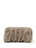 Benedetta Bruzziches beaded pleated clutch bag - Gold