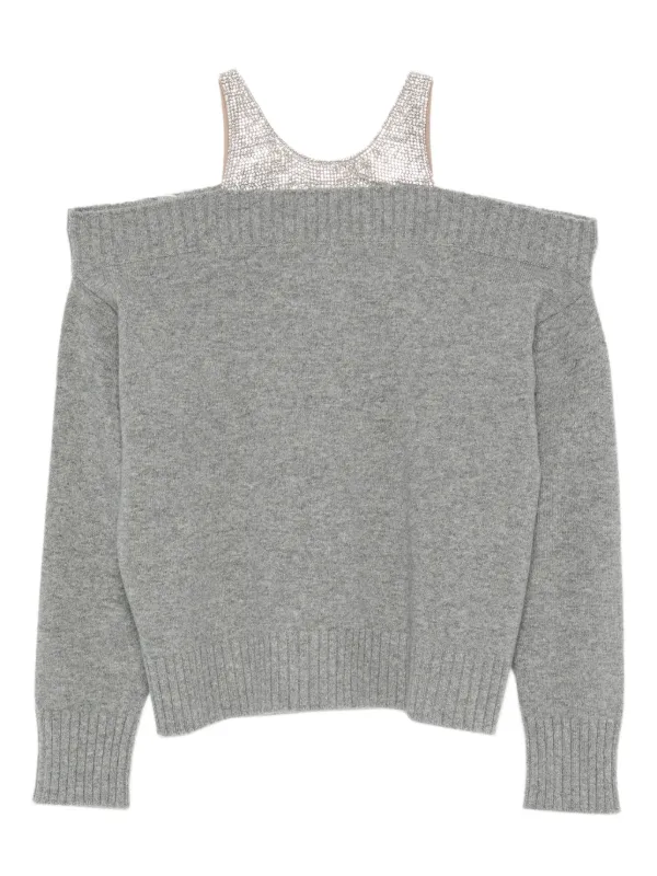 Giuseppe Di Morabito Maglione Monospalla a Coste Grigio