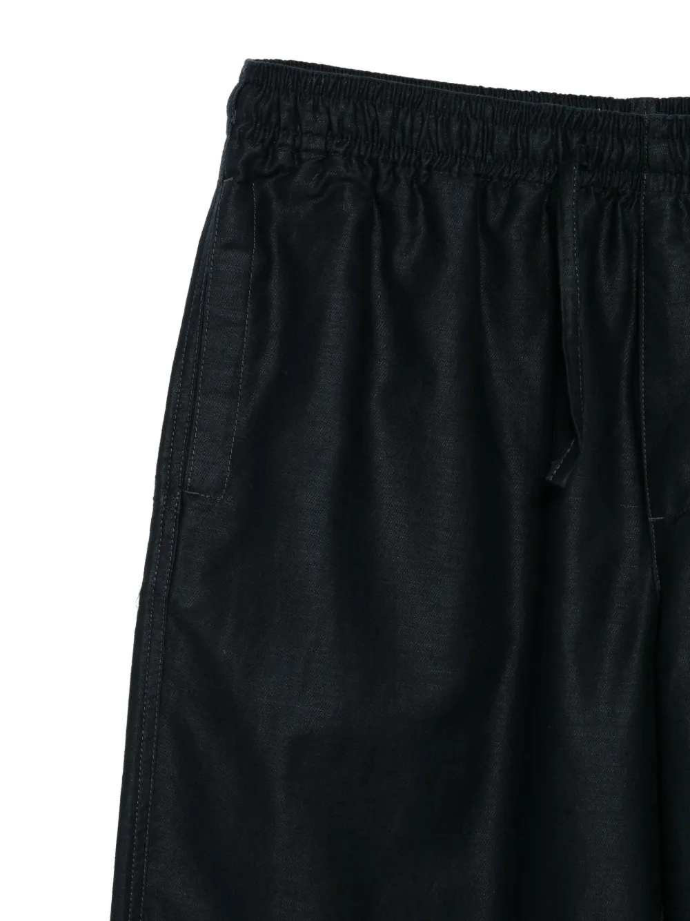 Ymc You Must Create Elastic-waistband Cropped Trousers In Blue