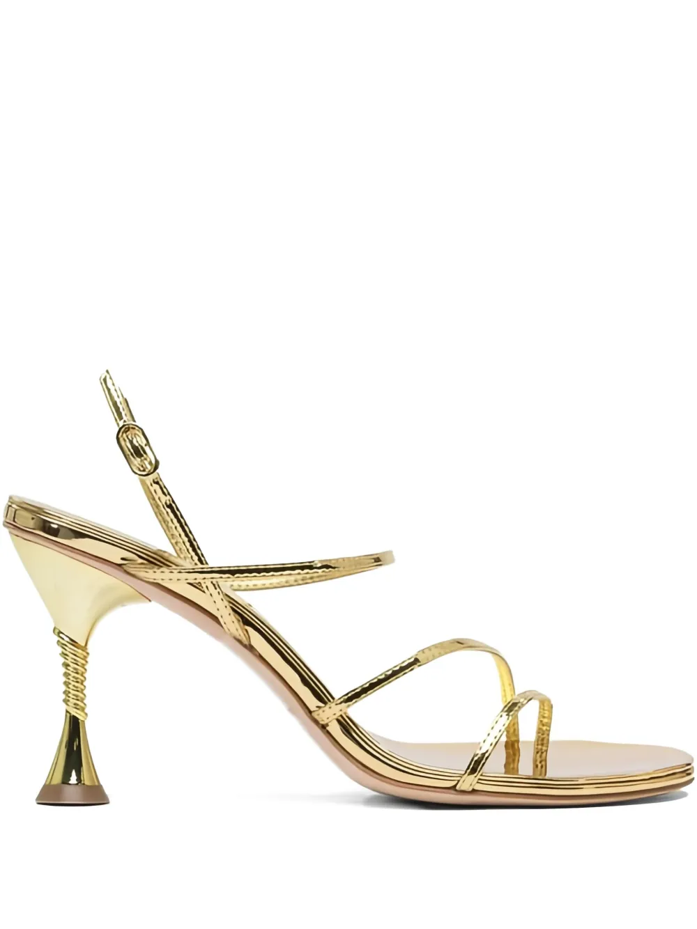 Studio Amelia 90mm Helix Metallic-effect Sandals