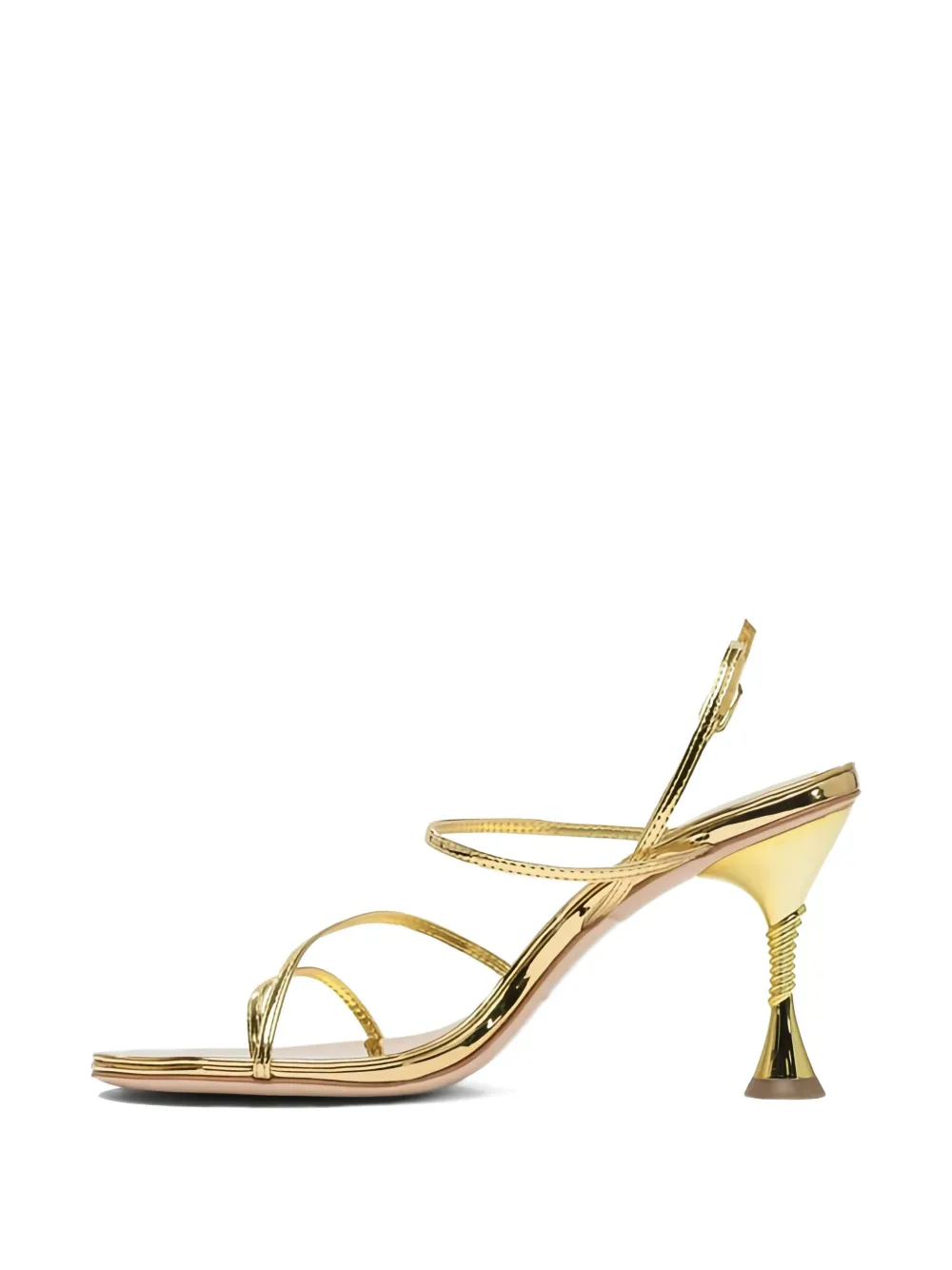 Studio Amelia 90mm Helix Metallic-effect Sandals