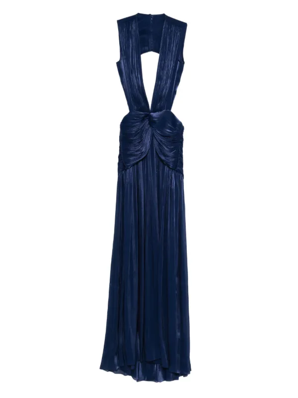 costarellos blue dress Arella Gown