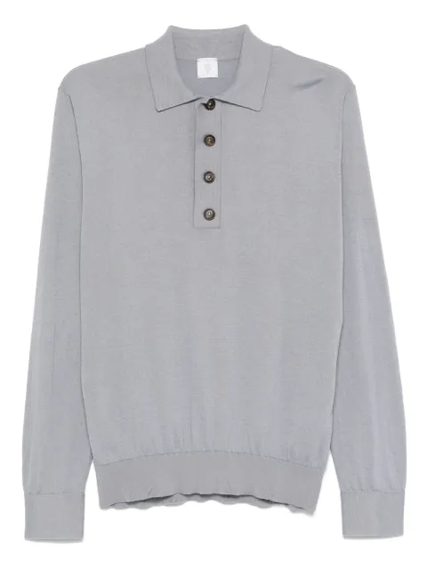 Eleventy long-sleeve polo shirt