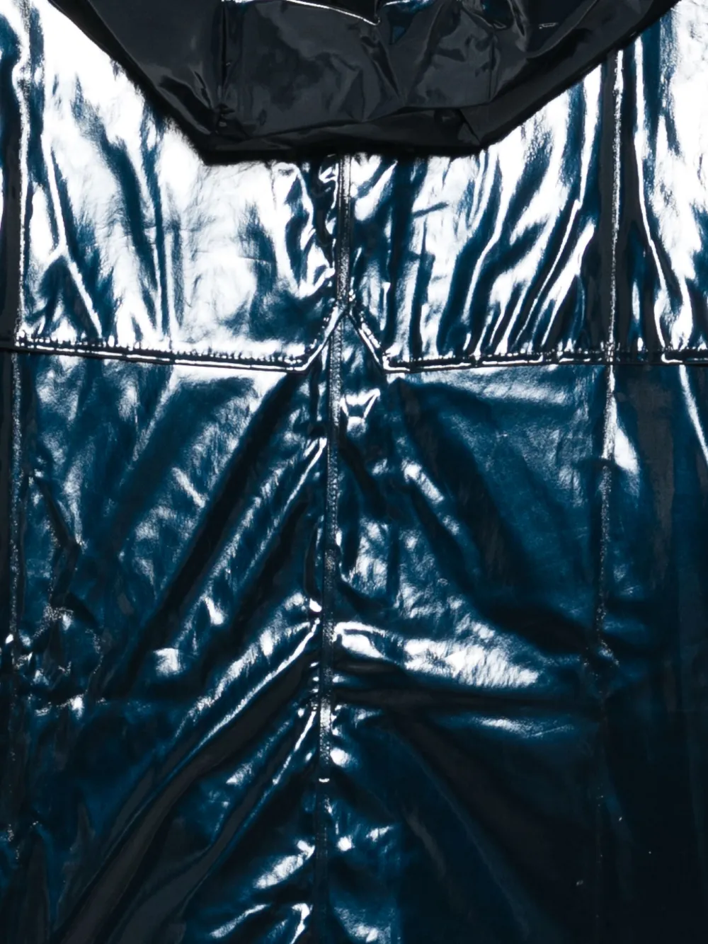 Rains Hooded Buttoned Jacket In Blue