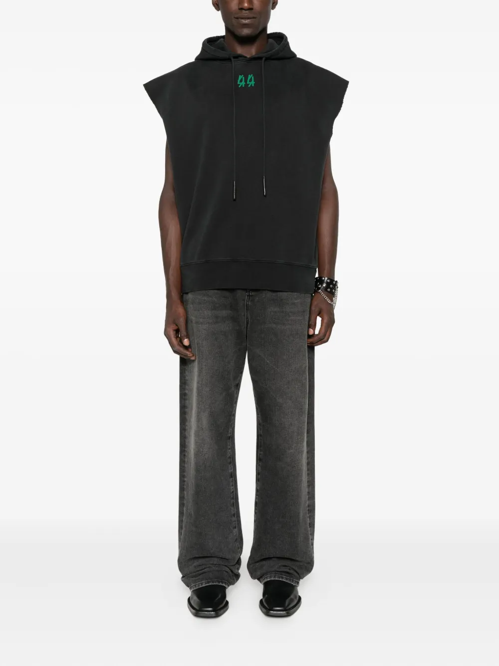 44 LABEL GROUP Gilet met capuchon - Zwart