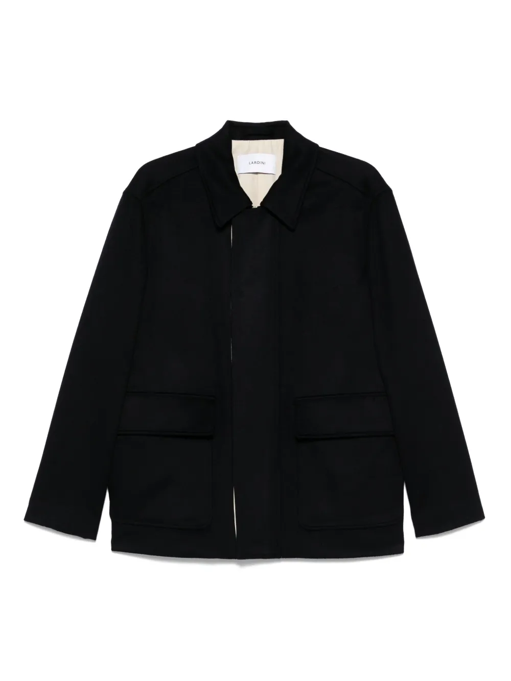 Lardini patch-pocket shirt jacket Blauw